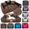 KING DOG Hundebett sehr Grosse Hunde Waschbar XXL 130 x 105 cm Hundekissen Haustierbett Hundekorb Personalisiert - Name des Hundes Wasserdichtes Material Silikon Füllung Braun