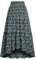 SCARLET DARKNESS Gonna lunga da donna floreale con elastico in vita con orlo alto-basso fluida casual da spiaggia, Nero Viola Floreale, M