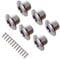 6Pc Guitar Original Bushing Nut Guitar Tuner Nut Electric Guitar Part Silver