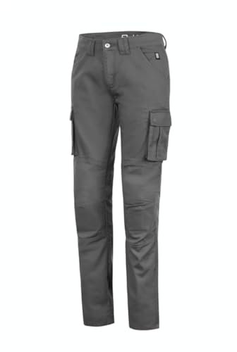 OJ Pantalone da Moto Cargo Lady, Protezioni Certificate su Fianchi e Ginocchia, Tasche Multiple, per Donna (IT, Numero, 44, Regular, Regular, Nero)