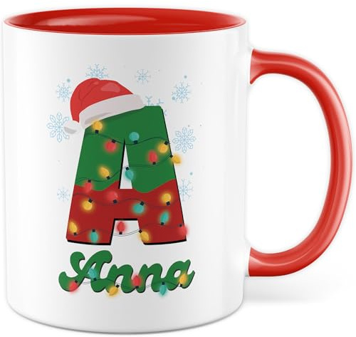 Personalisierte Tasse mit Spruch – Geschenk A Anna – Kaffeetasse 330ml aus Keramik – Personalisierbar Weihnachten Humor Witzig Kaffee-Becher