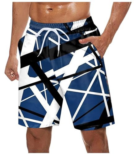 Generico Costumi da Bagno Uomo,Costume Uomo Mare Coulisse Regolabile Spiaggia Costumi da Bagno Piscina Fodera in Rete Boxer Surf Asciugatura Rapida Pantaloncini (Blu,XL)