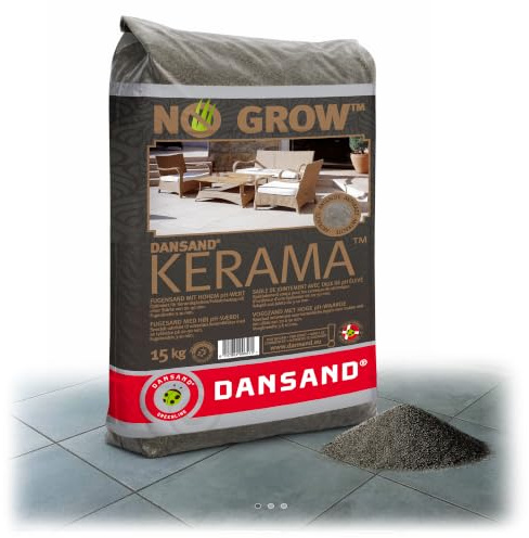 Dansand No Grow Kerama Patio Grout 15kg Anthracite Brush In Paving Compound | Brush-in grout for paving slabs and block paving, self-setting formula, no wet mess, weed inhibitor