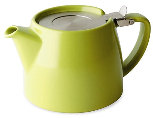 Forlife DSTMPLIM Teapot, Ceramic, Lime