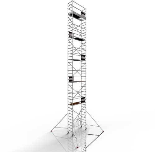 Profigerüst: ALTEC AluKlik® 2.0 1400, Arbeitshöhe 14m | TÜV | Made in Germany | inkl. Ø150mm Rollen, Alu Gerüst Rollgerüst Fahrgerüst Baugerüst Faltgerüst Arbeitsplattform…