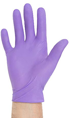 Haylard Health 55080 Model KC500 Guanti in nitrile senza polvere, usa e getta, taglia XS, viola (confezione da 100), S, Viola/piccola., 1000