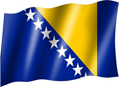 sportfanshop24 Flagge/Fahne BOSNIEN HERZOGOWINA Staatsflagge/Landesflagge/Hissflagge mit Ösen 150x90 cm, sehr Gute Qualität