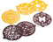 Pedrini Linea Dolci Stencil Torta Varie Forme, Giallo, 6 unità