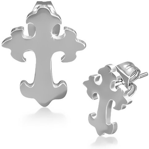 BlackAmazement 2er Set Ohr Stecker Iron Cross Eisernes Kreuz Kelten 316L Piercing Ohrring Paar (Modell: Celtic Cross)
