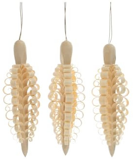Rudolphs Schatzkiste Baumbehang Zapfen 3er Set BxHxT=10x3,5x3,5cm NEU Weihnachten Baumschmuck Holzschmuck Holz Seiffen Erzgebirge Strauchbehang Dekoration