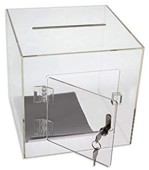 SourceOne Medium Premium Plexiglas Ballot Box Donation Box Cube (10 Zoll)