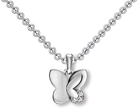 Kinder Kette Schmetterling Silber 925 | Halskette Mädchen Schmetterlings Anhänger Echt Silberkette | Kinderkette Schmuck Kinder Ketten Kinderschmuck Geschenke Geschenkideen Geburtstag Einschulung