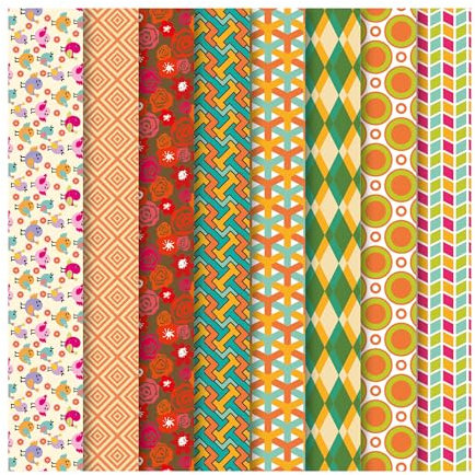 Dress Your DOLL Stoffpakete Zum Nähen Barbie Zubehör Kleidung KLEINE VÖGEL Bedruckter Stoff Nähvorlagen Werkzeuge ca. 22 x 30 cm Stoffsets Dekostoff Puppen Style Fashion Design Kit