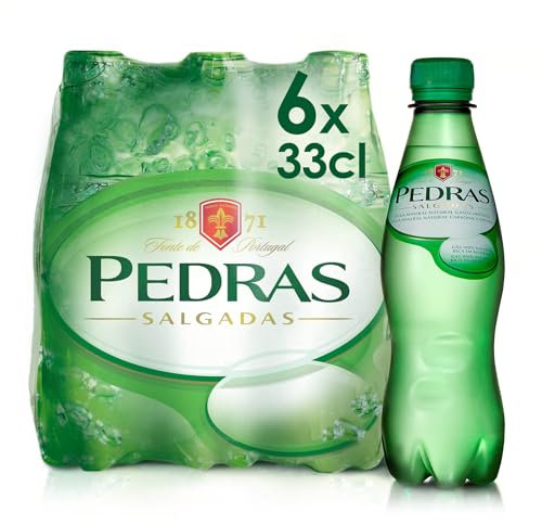 PEDRAS - Agua con Gas 100% Natural - Pack 6 botellas x 33cl