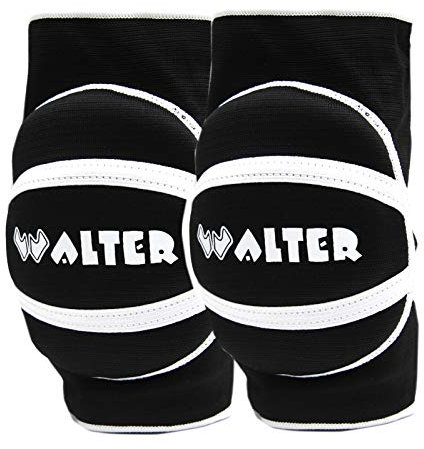 walter Rodillera Profesional Modelo Voleibol (Senior, Negro)