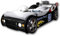 ENERGY Autobett mit LED-Beleuchtung 90 x 200 cm - Aufregendes Auto Kinderbett für kleine Rennfahrer in Schwarz - 105 x 60 x 225 cm (B/H/T)