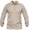 MAGCOMSEN Long Sleeve Moisture Wicking Athletic Shirts Man Casual Spring Plain Sports Active Polos Slim fit, Khaki, UK 2XL(CN 3XL)