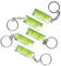 Photolini 5x mini spirit levels made from acrylic glass with key ring