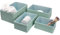 La Jolíe Muse Aufbewahrungskörbe Set 4 – Flechtkorb Papierbehälter zur Aufbewahrung, Makeup-Boxen für Schrank Bad Schlafzimmer Wohnzimmer Grün