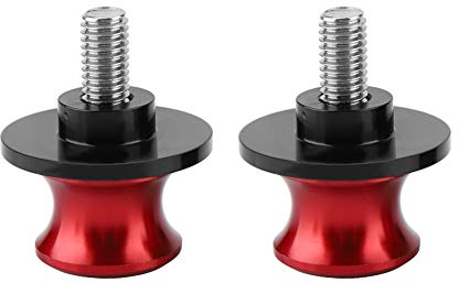 spulen motorrad,M8 Schwingenschutz, Motorrad CNC Montageständer Racingadapter Bobbins Ständeraufnahme, 2 Stück 8mm Motorrad CNC Heckständer Schwinge Spule Schieber Ständer Schwinge Spulen(rot)