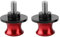 spulen motorrad,M8 Schwingenschutz, Motorrad CNC Montageständer Racingadapter Bobbins Ständeraufnahme, 2 Stück 8mm Motorrad CNC Heckständer Schwinge Spule Schieber Ständer Schwinge Spulen(rot)