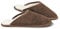 Fellhof Lammfell Hausschuh TRENDY Damen Herren Fell Pantoffeln für Winter & Sommer Hausschuhe aus ECHTEM Lammfell Naturprodukt atmungsaktiv (44/45 Chocolate)