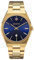 Kistanio Milano Herrenuhr mit Edelstahlarmband 10ATM Saphirglas Vergoldet Blau GO-BL-S