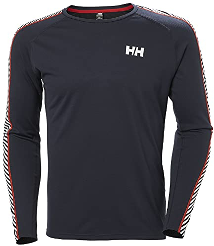 Helly Hansen Men's Lifa Active Stripe Crew Shirt, Navy, L UK