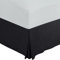 Utopia Bedding Valance Sheet Double - Soft Brushed Polyester - Microfibre - Pleated - Fits Under the Mattress & Down to the Floor - Base Bed Skirt (Black)