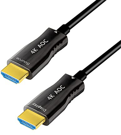 LogiLink CHF0105 - HDMI Anschlusskabel AOC (Active Optical Cable), 4K/60 Hz, schwarz, 50 m