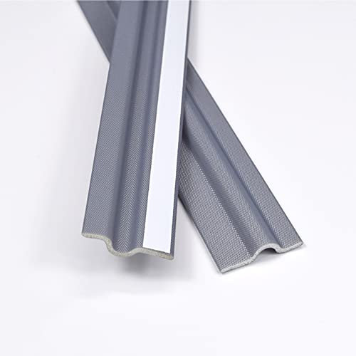 Bande d'étanchéité autocollante coupe-vent pour porte et fenêtre coulissante - Gris - 2 m