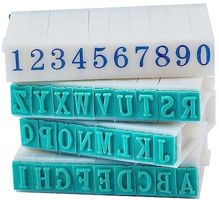 CHGCRAFT 36Stück Stempel Set Plastik Gummi Zahlen Symbole Plastik Stempel für Spiel Spaß Hobby Schulische Früherziehungsaktivitäten 38x12mm