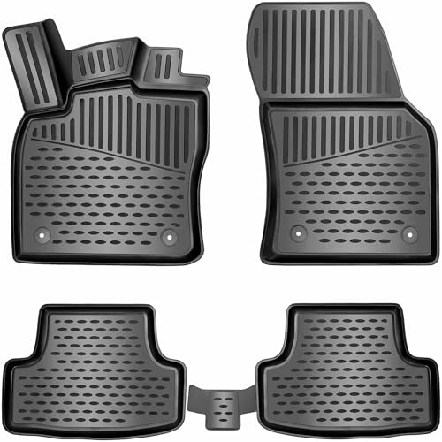 ELMASLINE 3D Gummimatten Set für Audi Q4 e-tron (FZ) 2021-2026 | Extra hoher Rand | Zubehör Fußmatten