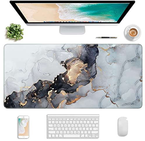 Atufsuat Erweitertes Gaming-Mauspad, XXL großes Mauspad 77 x 36 cm, Computer-Tastatur-Mauspad, wasserdichte Schreibtischunterlage mit Genähten Kanten und Rutschfester Unterseite für Frauen im Büro