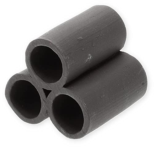 GarPet Aquariendeko Pyramide 3er Garnelenröhre Aquarium Deko Garnelen Garnelenhöhle Krebshöhle Welsröhre Laichröhre Keramik Ton Schwarz