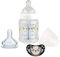 Tigex Kit de découverte biberons Nouveau-né | 0-6 mois | Biberon 150 ml avec alerte de température | 1 tétine ronde | 1 tétine Transition+ | 1 sucette Smart Night | 4 pièces