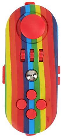 Fdit Tragbares Angstsensorisches EDC-Spielzeug Angst Stressabbau Sensorisches Spielzeug ADHS Autismus Sensorisches Fidgets Controller Pad Spielzeug für und Erwachsene (9 Bunt)