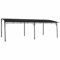 Homgoday Pavillon Gartenpavillon Überdachung Terrassenpavillon Anbaupavillon Sonnenschutz Witterungsbeständig Gartenzelt Partyzelt Pergola Garten Terrasse Balkon 6x3x2,55 m Anthrazit