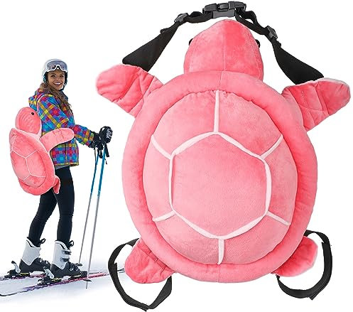 Hungdao Protective Gear Cute Turtle Butt Pads for Skating Tortoise Steißbone Protector Padded Turtle Snowboard Pad 3D Hip Protectors for Adults Skiing Roller Protection(Pink)