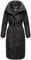 Navahoo Damen Wintermantel Warmer Steppmantel extralang mit Gürtel Mirenaa Black Gr. L