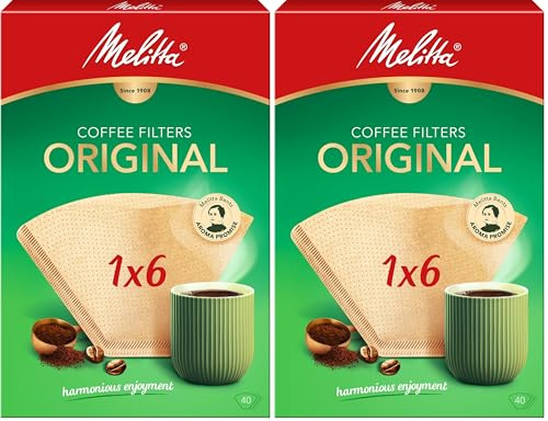 Melitta Original 1 x 6, 40 Stück, Braun (Packung mit 2)