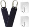 1 estropajo de espalda y 2 ganchos, herramienta de baño para la espalda, reutilizable, toalla exfoliante, para hombres y mujeres (azul marino)
