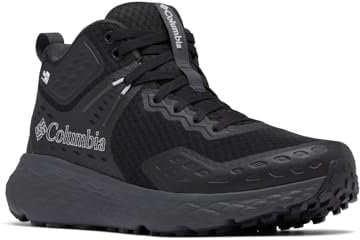 Columbia Men's Konos TRS Outdry Mid, Waterproof Mid Rise Trekking and Hiking Boots, Black/Shark, 8