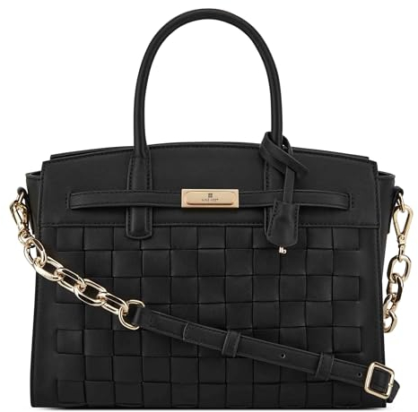 Nine West Damen Satchel DAX Jetset ranzen, Schwarz