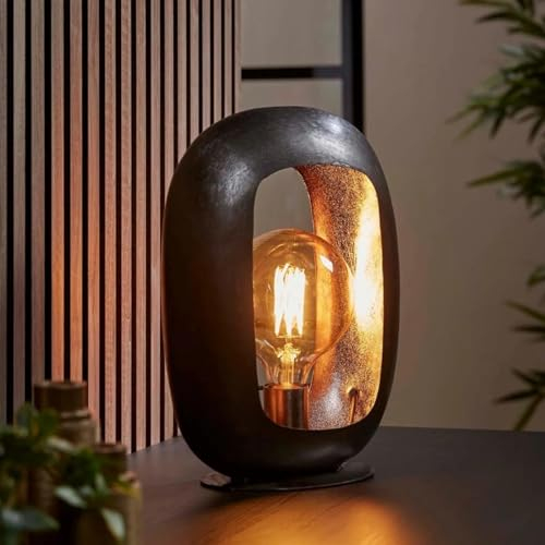 famlights Industrie Tischlampe Vintage Look/Steampunk Evi Tischleuchte Tischlampe E27 / Metall Wohnzimmerlampe Nachttischlampe Vintage Landhaus Industrial Schlafzimmer Wohnzimmer