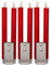 Stabkerzen LED mit Timer ROT 8 Stück indoor - 6 Stunden - ECHTWACHS 23cm Höhe für Kerzen 2,2cm Durchmesser 2 AAA Batterien notwendig LED Stabkerzen 4er Set ROT (zwei Mal) bewegliche Flamme Licht