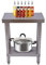 C-Juzarl Arbeitstisch Edelstahl Küche Edelstahltisch 60 * 30 * 85cm mit Ablage Grilltisch Outdoor Küchenmöbel, 300 kg Tragkraft, Küchentisch Zerlegetisch Tisch