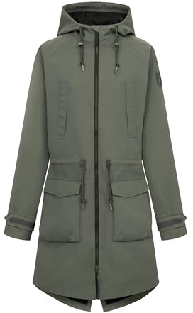 derbe Phoeby Dog Damen Regenmantel, Größe:42, Farbe:olive/black