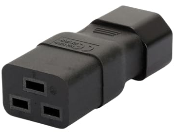 JSADZKJ IEC320 C14 zu C19 Power Port Adapter 10A 250V C14 Männlich zu C19 Weiblich Server Power Connector 3Pin C14 zu C19 AC Interface Extender, für PDU UPS Computer Monitor Appliance
