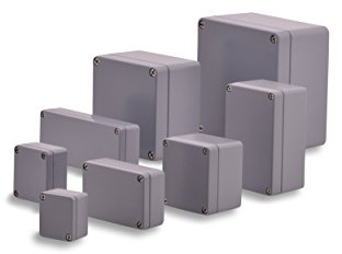 BOXEXPERT Aluminium Industriegehäuse, 250x80x57mm, IP66, pulverbeschichtet, grau, Wandgehäuse, Installationsgehäuse, Leergehäuse, Druckgussgehäuse, Gehäuse der Serie Alster